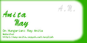 anita may business card